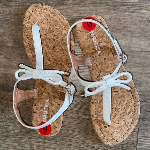 Nautica Shoes Nautica Bismark White Cork Flat Sandals Poshmark - Main Image